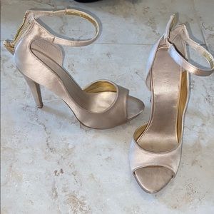 Champagne Satin Heels